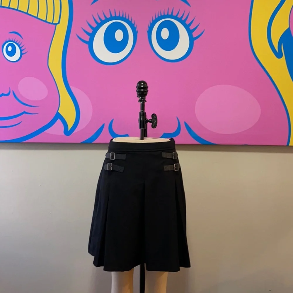 Hot Topic Black Pleated Skirt Goth Lolita NWT